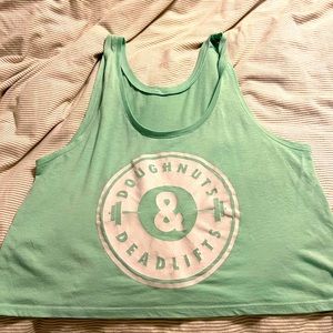 Loose fitting workout crop